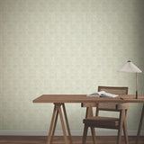 Woodcut Green & Stone by York Wallcoverings Geometric Non Woven Wallpaper- York Wallcoverings GN2624