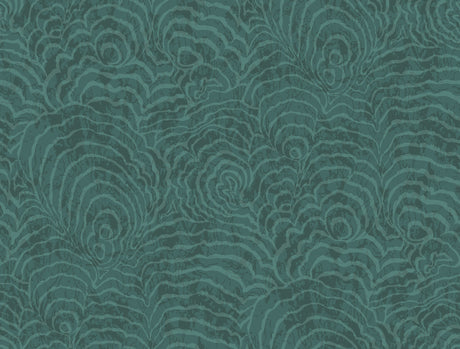York Wallcoverings Ocean Jasper teal non woven wallpaper roll, 27 in x 27 ft