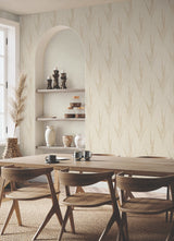 Graceful Willow Pale Straw by York Wallcoverings Botanical Wallpaper- York Wallcoverings GN2642