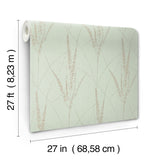 Graceful Willow Lagoon by York Wallcoverings Botanical Foil Wallpaper – York Wallcoverings GN2643