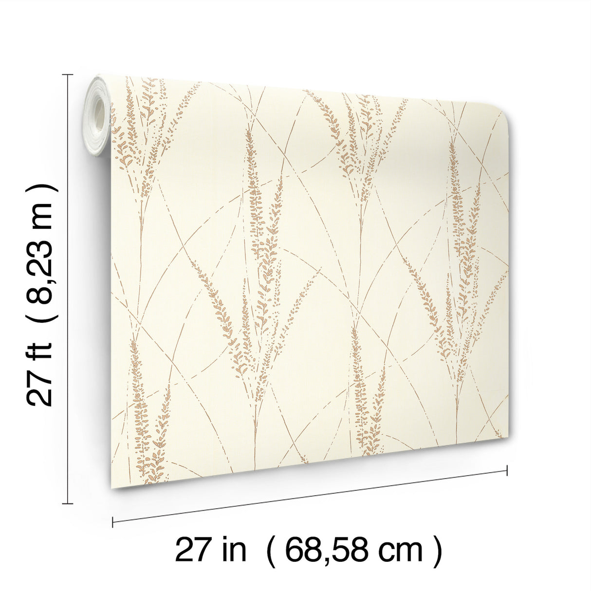 Graceful Willow Cotton by York Wallcoverings Foil on Non Woven Botanical Wallpaper – York Wallcoverings GN2645