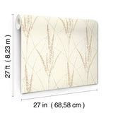 Graceful Willow Cotton by York Wallcoverings Foil on Non Woven Botanical Wallpaper – York Wallcoverings GN2645