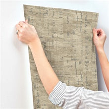 Pop The Cork Taupe by York Wallcoverings Textured Cork-Look Wallpaper – York Wallcoverings GN2651