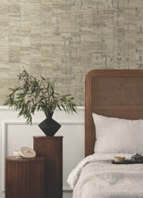 Pop The Cork Taupe by York Wallcoverings Textured Cork-Look Wallpaper – York Wallcoverings GN2651