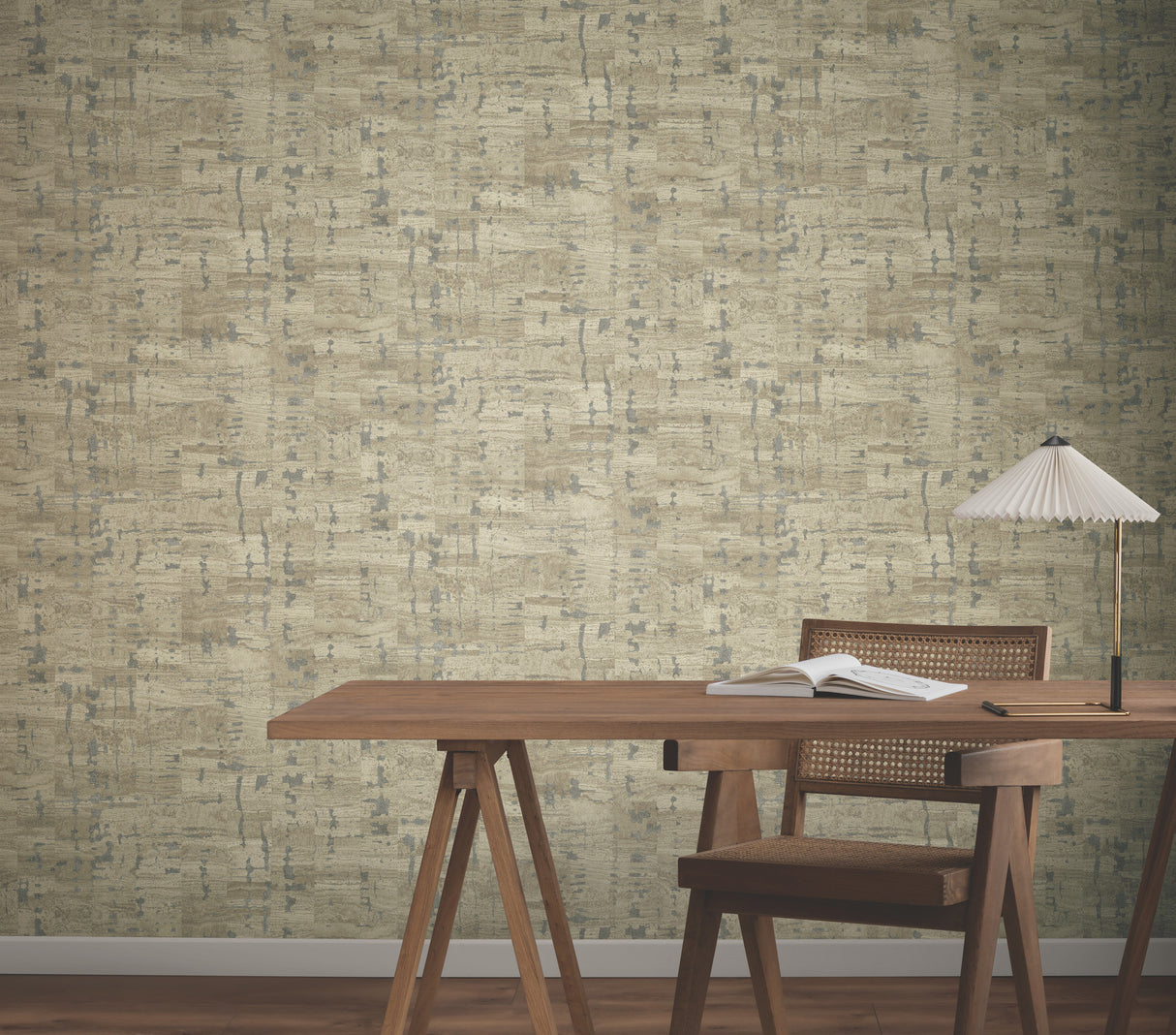 Pop The Cork Taupe by York Wallcoverings Textured Cork-Look Wallpaper – York Wallcoverings GN2651