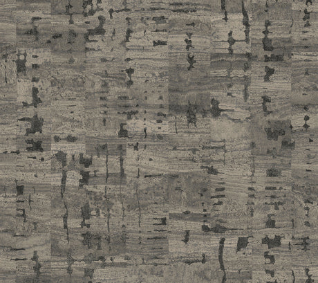 Pop The Cork Charcoal wallpaper roll with cork-inspired texture