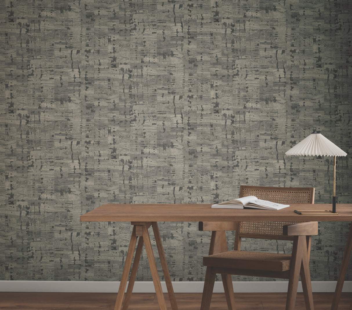 Pop The Cork Charcoal by York Wallcoverings Cork Wallpaper – York Wallcoverings GN2654