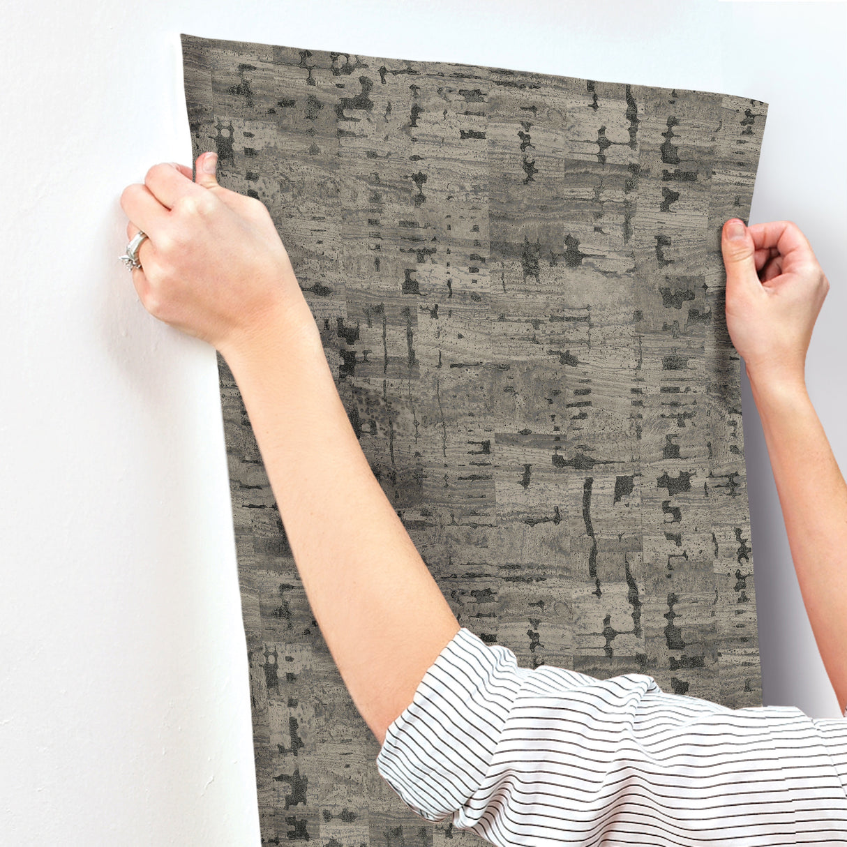 Pop The Cork Charcoal by York Wallcoverings Cork Wallpaper – York Wallcoverings GN2654