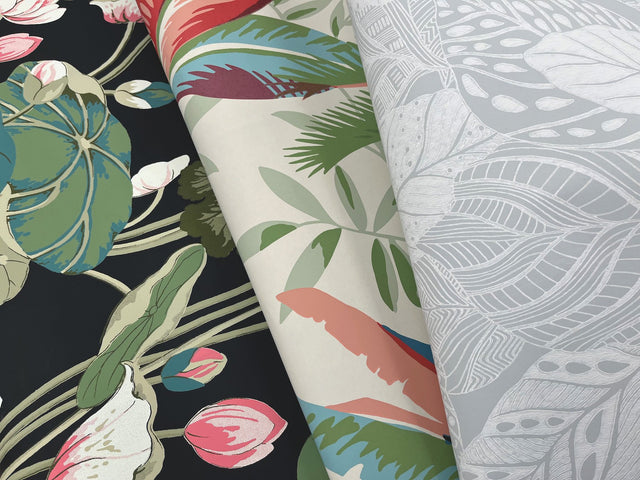 Summerhouse Savanna Multicolor Tropical Palm Leaf Prepasted Wallpaper - York GO8203
