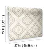 Garden Trellis Hazel Wallpaper with Geometric Botanical Tile Motif - York GO8212