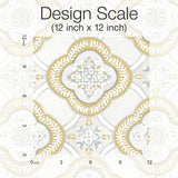 Garden Trellis Ochre Geometric Tile Wallpaper - York GO8215