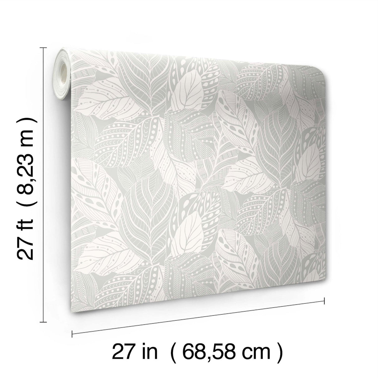 Vinca Grey Botanical Matte Non Woven Wallpaper - York GO8223