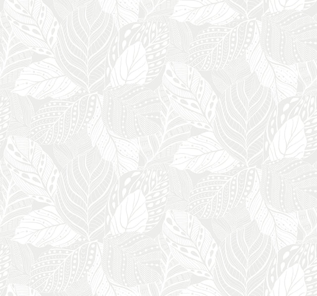 Vinca Pearl Wallpaper with Botanical Leaf Pattern, Non Woven Unpasted - York GO8224