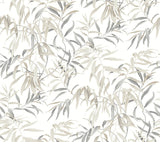 Willow Grove Sand Wallpaper with Botanical Willow Leaf Pattern - York GO8243