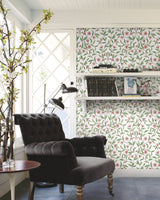 Jasmine Coral Wallpaper with Floral Vines Pattern - York GO8252