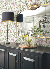 Jasmine Coral Wallpaper with Floral Vines Pattern - York GO8252