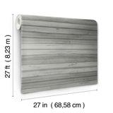 Pandora Leaf Grey Wallpaper with Striped Palm Leaf Motif - York GO8264
