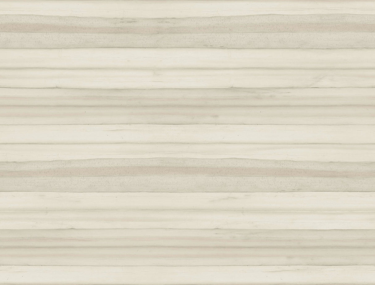 Pandora Leaf Birch Beige Wallpaper with Horizontal Wood-Look Stripes - York GO8265