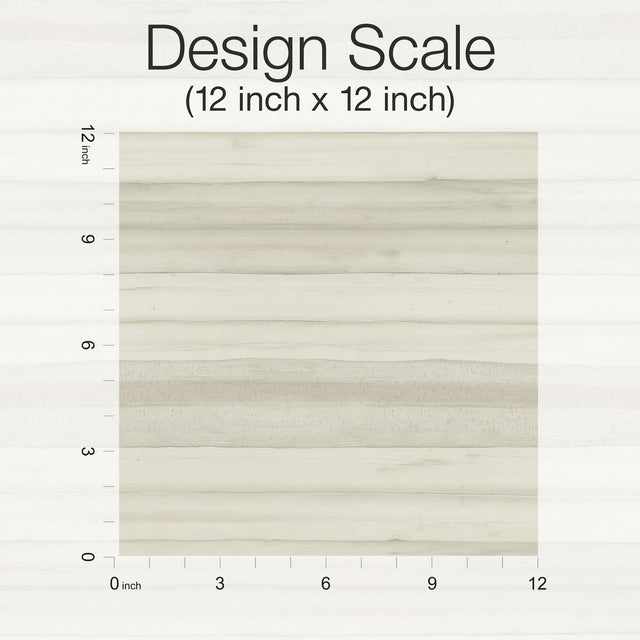 Pandora Leaf Birch Beige Wallpaper with Horizontal Wood-Look Stripes - York GO8265