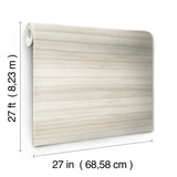 Pandora Leaf Birch Beige Wallpaper with Horizontal Wood-Look Stripes - York GO8265