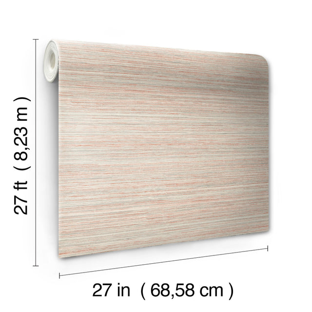 Fountain Grass Clay Wallpaper with Textured Grasscloth Look - York GO8301