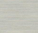 Fountain Grass Blue Faux Grasscloth Prepasted Wallpaper - York GO8302