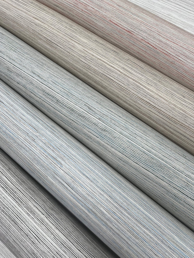 Fountain Grass Blue Faux Grasscloth Prepasted Wallpaper - York GO8302