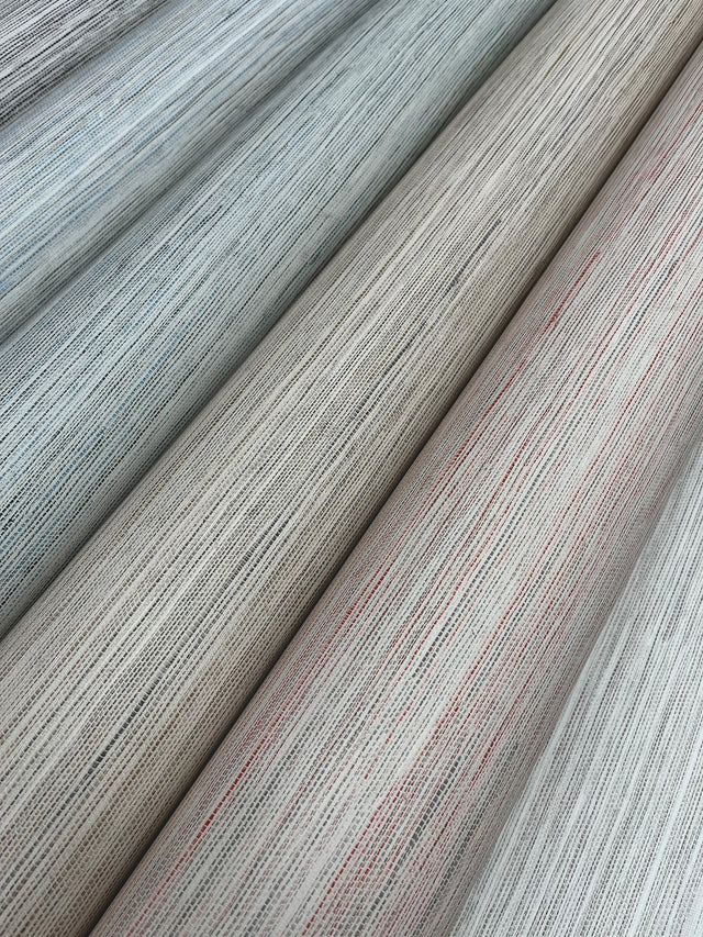 Fountain Grass Blue Faux Grasscloth Prepasted Wallpaper - York GO8302