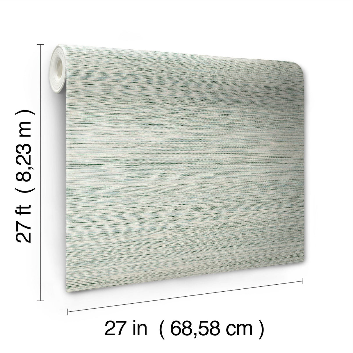 Fountain Grass Jade Faux Grasscloth Textured Prepasted Wallpaper - York GO8303