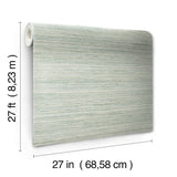 Fountain Grass Jade Faux Grasscloth Textured Prepasted Wallpaper - York GO8303