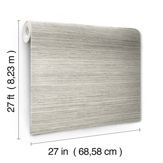 Fountain Grass Onyx Wallpaper with Faux Grasscloth Texture - York GO8304