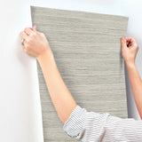 Fountain Grass Onyx Wallpaper with Faux Grasscloth Texture - York GO8304