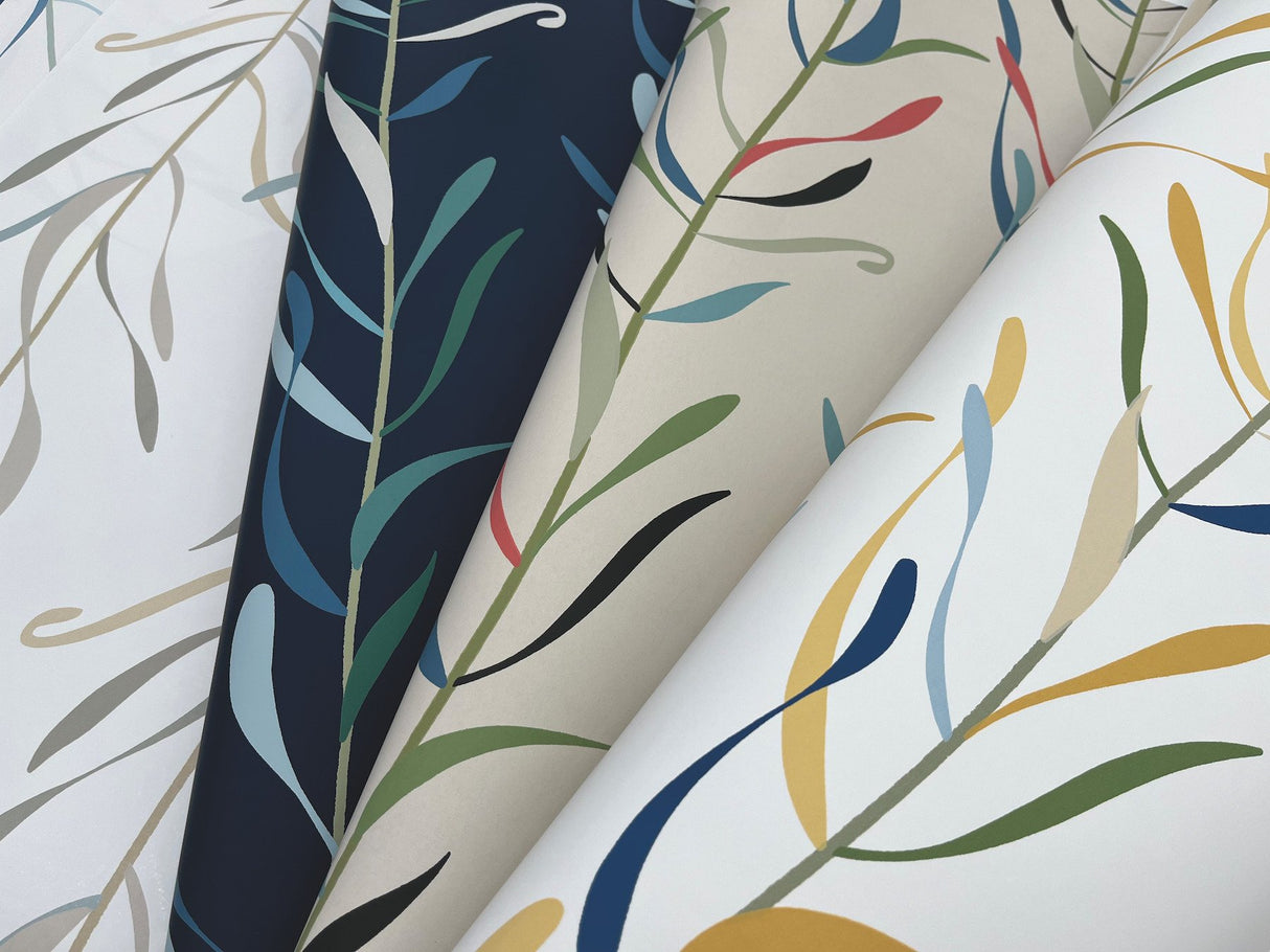 Chloe Vine Savanna Wallpaper with Striped Botanical Vine Pattern - York GO8326