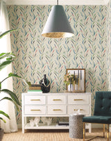 Chloe Vine Savanna Wallpaper with Striped Botanical Vine Pattern - York GO8326