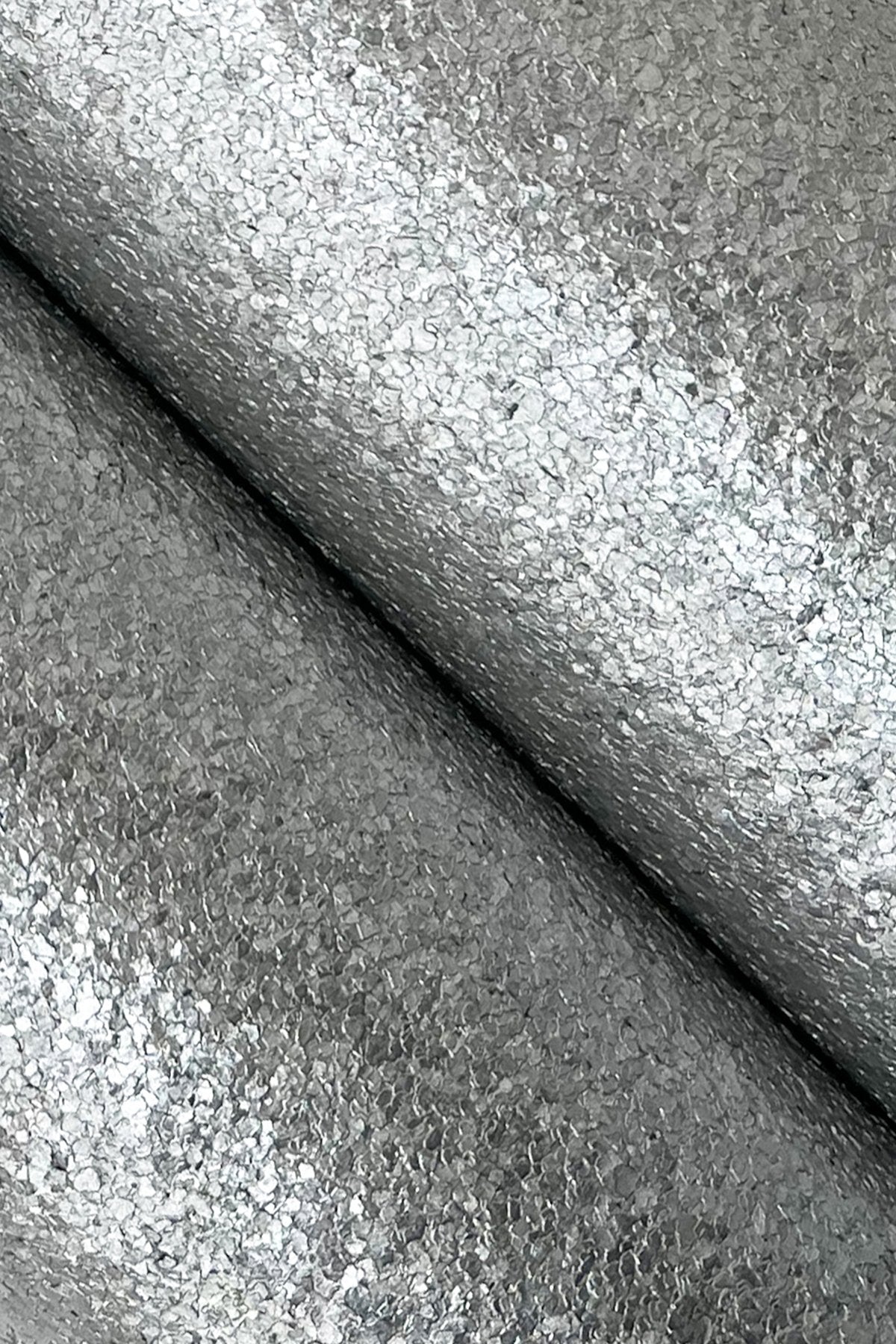 Terra Mica Silver Wallpaper with Metallic Raised Prints Texture - York GR1013