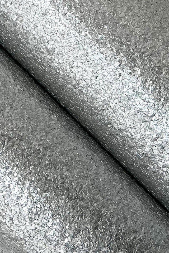 Terra Mica Silver Wallpaper with Metallic Raised Prints Texture - York GR1013