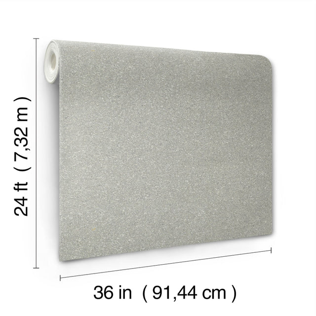 Terra Mica Silver Wallpaper with Metallic Raised Prints Texture - York GR1013