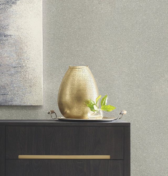 Terra Mica Silver Wallpaper with Metallic Raised Prints Texture - York GR1013