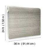 Maguey Sisal Charcoal Grasscloth Wallpaper - York GR1044NW