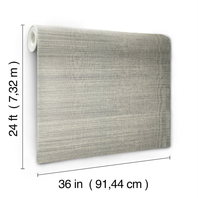 Maguey Sisal Charcoal Grasscloth Wallpaper - York GR1044NW