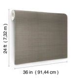 Maguey Sisal Truffle Grasscloth Wallpaper with Traditional Non Woven Backing - York GR1045NWFD