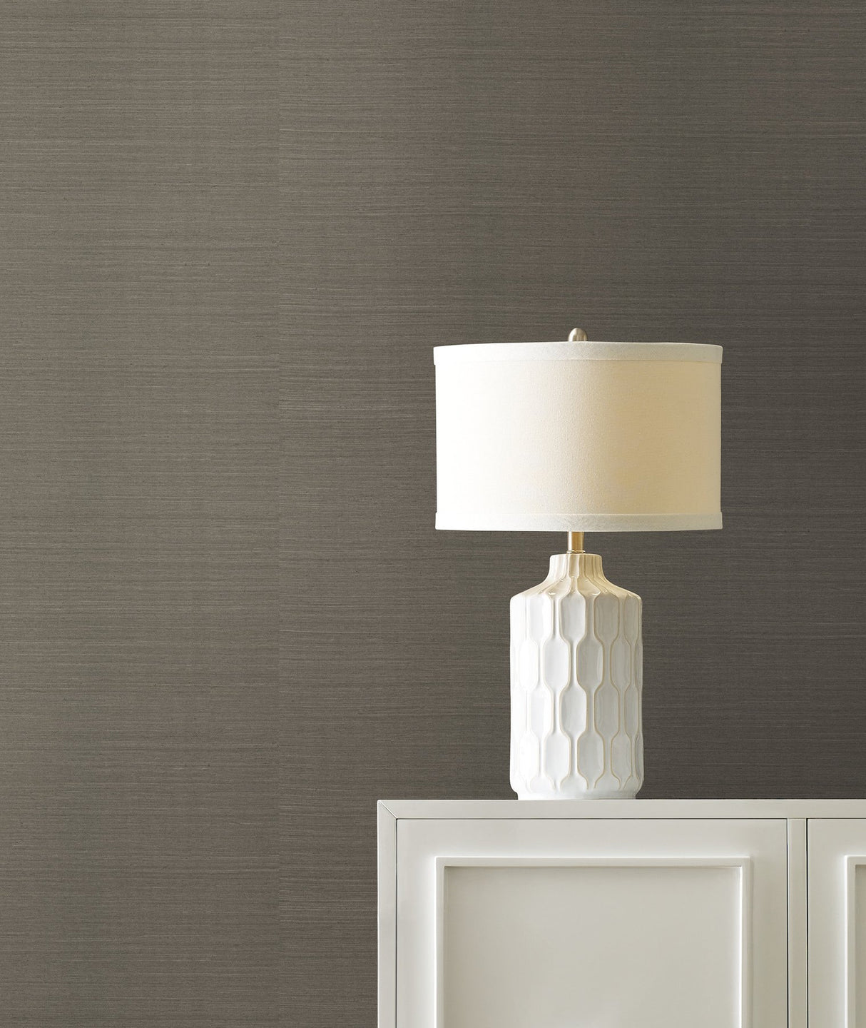 Maguey Sisal Truffle Grasscloth Wallpaper with Traditional Non Woven Backing - York GR1045NWFD