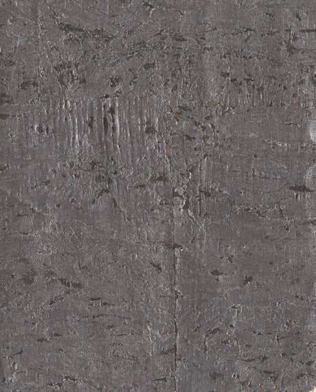 Cork Metallic Wallpaper in dark metallic grey with natural cork texture by York Wallcoverings - GR1098