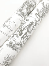 Seasons Toile Grey Wallpaper with Traditional Toile Motif - York GR5922