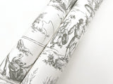 Seasons Toile Grey Wallpaper with Traditional Toile Motif - York GR5922