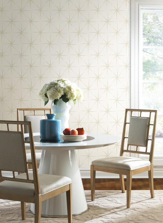 Evening Star Pearl Geometric Prepasted Wallpaper - York GR5942