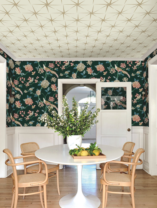 Evening Star Cream Geometric Prepasted Wallpaper - York GR5944