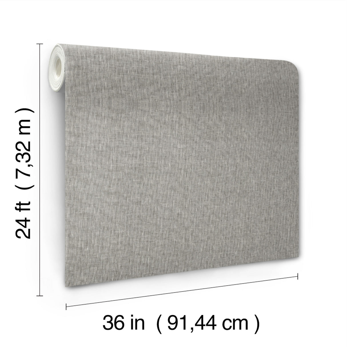 Sheer Linen Grey by Ronald Redding Linen Weave Wallpaper – York Designer Series GRL86135