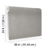 Sheer Linen Grey by Ronald Redding Linen Weave Wallpaper – York Designer Series GRL86135