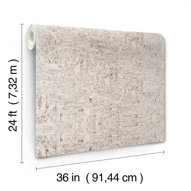Caldera Cork Silver Birch by Ronald Redding Cork Wallpaper – York Designer Series GRL88203